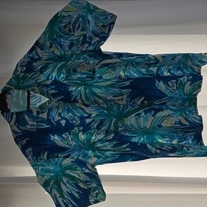 Tropical Blue and Green Hawaiian Shirt